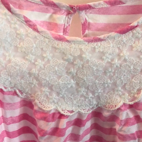 Abercrombie kids pink and white striped blouse - Picture 12 of 16